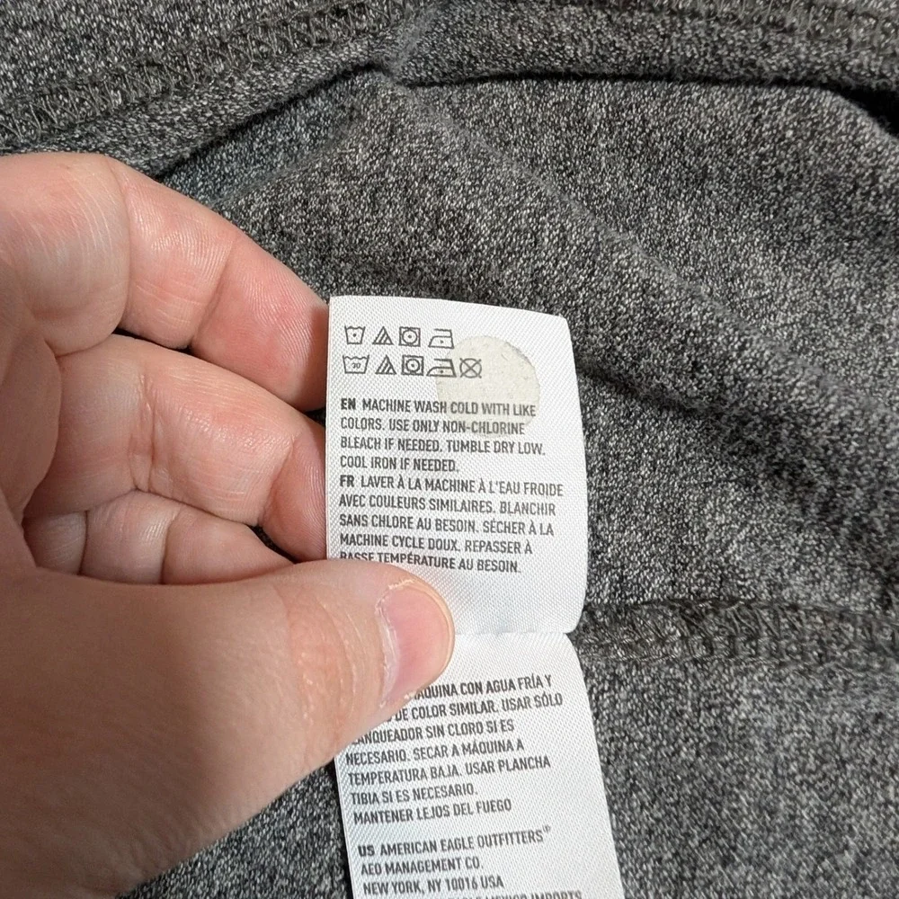 American Eagle Men's Heather Gray Polo Shirt Size‎ XXL